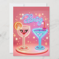 Convite Neon Personalizado para Festa