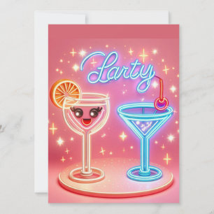 Convite Neon Personalizado para Festa