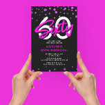 Convite Neon Pink Sessenta e sessenta Festas de aniversári<br><div class="desc">Celebre 60 anos incríveis com amigos e família na sua extravagância de aniversário com nossos vibrantes convites de aniversário de 60 anos cor-de-rosa. O fundo preto elegante define o palco para um número branco ousado 60 e um roteiro elegante de caligrafia rosa-néon que realmente brilha. O confete cor-de-rosa desce do...</div>