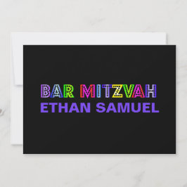 Convite Néon PixDezines acende bar mitzvah