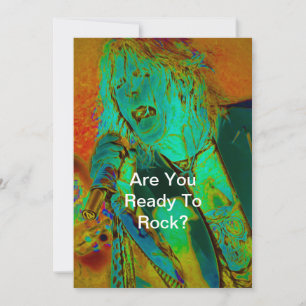 Convite Neon Rock Singer