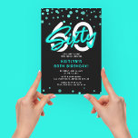 Convite Neon Teal Sessenta e sessenta Festa de aniversário<br><div class="desc">Celebre 60 anos incríveis com amigos e família na sua extravagância de aniversário com nossos vibrantes convites de aniversário de 60 anos de Néon Sessenta. O fundo preto elegante define o palco para um número branco ousado 60 e um roteiro elegante de caligrafia neon que realmente brilha. O confete teal...</div>