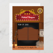 Neon Wild West Cowboy temático Festa de formatura