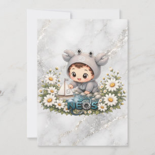 Convite Neos Kawaii Zodíaco Câncer