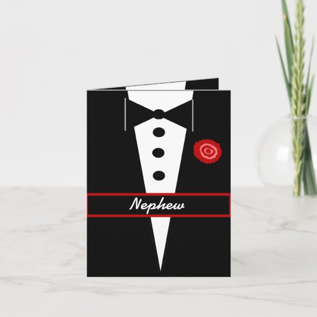 Convite NEPHEW or add Name Be My Ring Bearer (Frente)