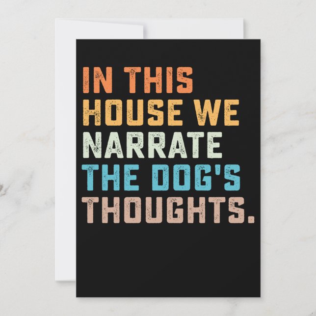 Convite Nesta Casa, Narcamos Os Pensamentos Do Cão (Frente)