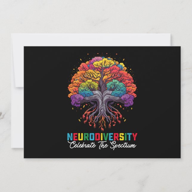 Convite Neurodiversidade Celebra O Autismo Do Espectro (Frente)