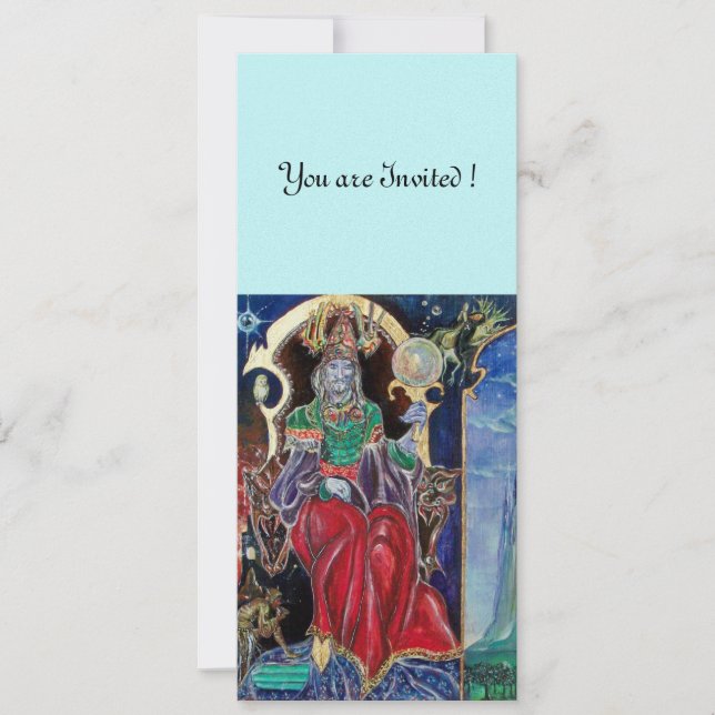 Convite NEUROMANCER, azul vermelho, metal gelado, (Frente)