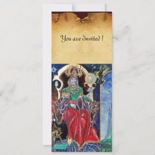 Convite NEUROMANCER, pergaminho azul vermelho