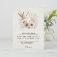 Neutral Boho Floral com Detalhes Casamento
