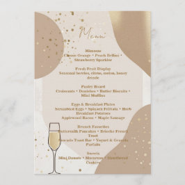 Convite Neutral Brunch Menu Card – Minimalist Beige