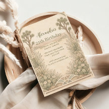 Neutral Desert Floral Birthday