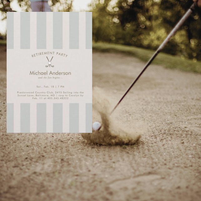 Convite Neutral Golf Retirement Party  (Criador carregado)
