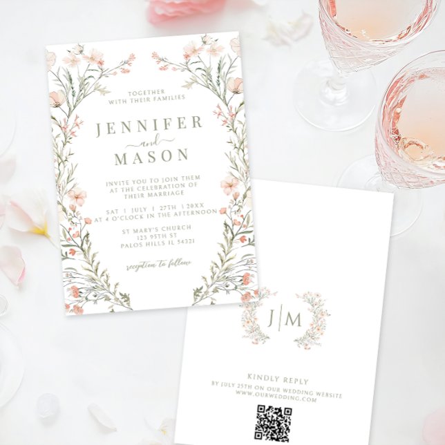 Convite Neutral para Casamento de Verão (Criador carregado)