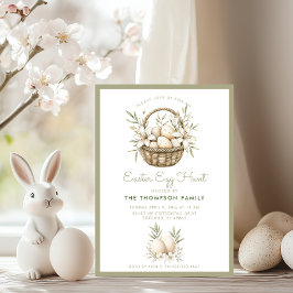 Convite Neutro para Caça de Ovos de Páscoa