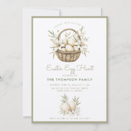 Convite Neutro para Caça de Ovos de Páscoa