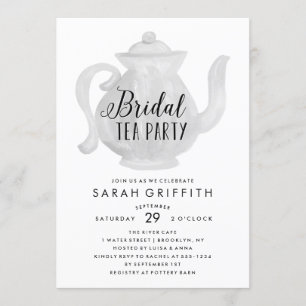 Convite Neutro para o Chá de panela Mod Tea Party