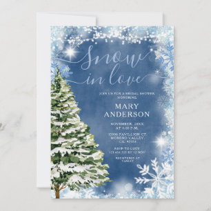 Convite Neve Azul Branca no Amor Chá de panela Verde