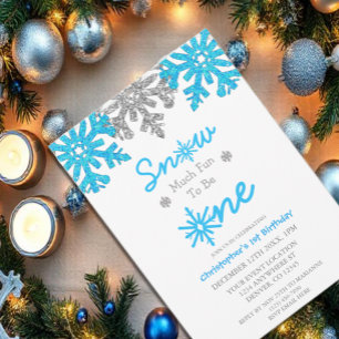 Convite Neve Muito Divertida Para Ser Um primeiro aniversa