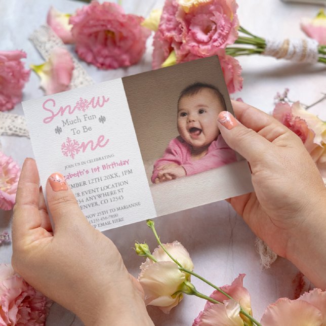 Convite Neve Muito Divertida Para Ser Um primeiro aniversa (Criador carregado)