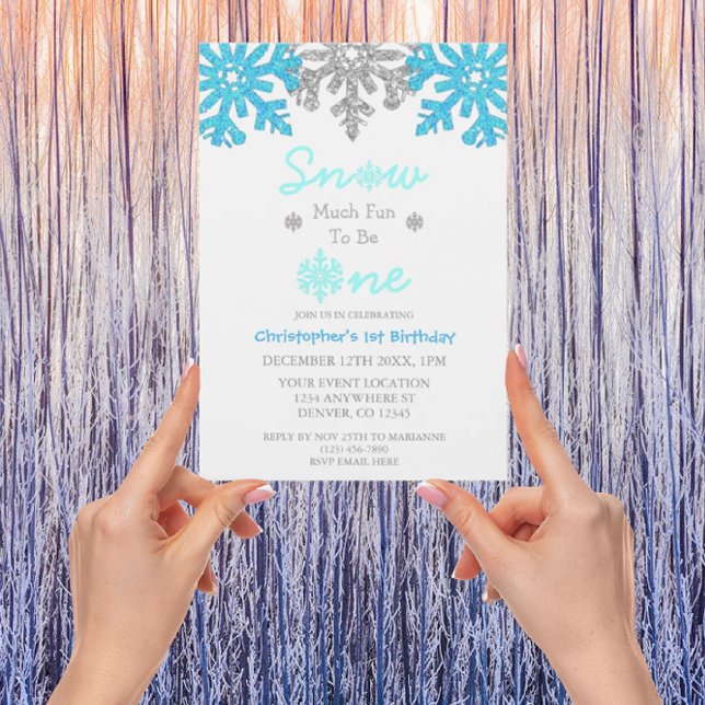 Convite Neve Muito Divertida Para Ser Um primeiro aniversa (Criador carregado)