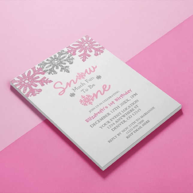 Convite Neve Muito Divertida Para Ser Um primeiro aniversa (Criador carregado)