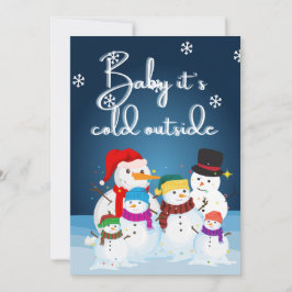 Convite Neve, neve, natal, natal