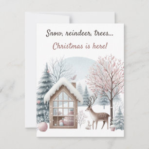 Convite ❄️ 🎄 Neve, Reindeer, Árvores. O Natal está aqui!