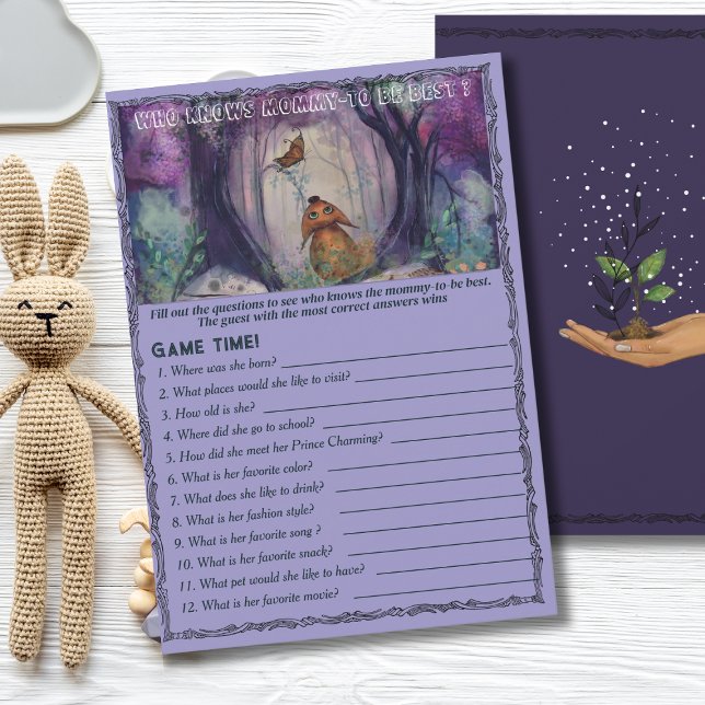 Convite  New Chapter Begins Who Knows Mommy Best Game Card (New Chapter Begins Who Knows Mommy Best Game Card)