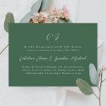 Convite New Elegance Calligraphy Monogram Names Green<br><div class="desc">Customize all of the fonts and colors for your wedding event; add a die cut or special paper to elevate this design.</div>
