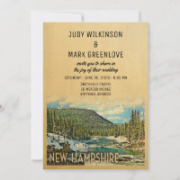 New Hampshire Wedling Invitation Vintage Nature