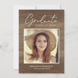 Convite New Journey Rustic Graduation Invitation