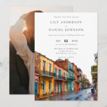 New Orleans Watercolor Destination Photo Wedding