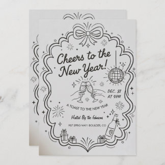 Convite New Year 2026 Party Invitation Printable