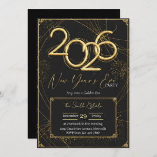 Convite New Year 2026 Party Invitation Printable