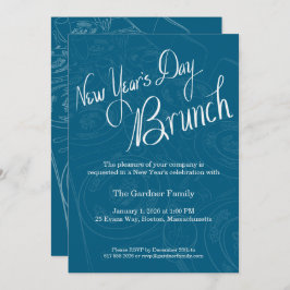 Convite New Year's Day Brunch Tablescape Invitation