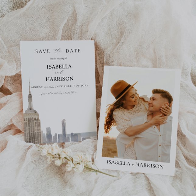 Convite New York Save the Date Template (Criador carregado)