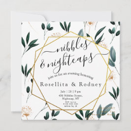 Convite Nibbles & Nightcaps 🌙 Festa de noivado 🥂