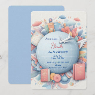 Convite Nicole para eventos de temas de viagem ou