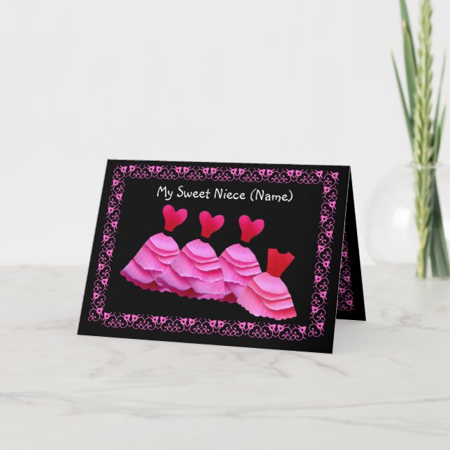 Convite NIECE - Flower Girl Invitation - PINK Gowns (Frente)