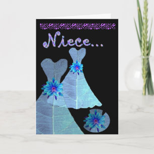 Convite NIECE - Junior Bridesmaid Invent BLUE Gown