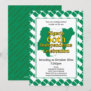 Convite NIGÉRIA 60ª INDEPENDÊNCIA   Sinalizador nigeriano