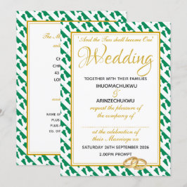 Convite NIGERIA - Escritura Cristã Naija Casamento