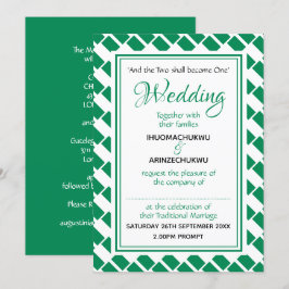 Convite NIGERIA FLAG Na moda Personalizado Casamento niger
