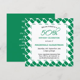 Convite NIGERIA FLAG Personalizada 50º Aniversário
