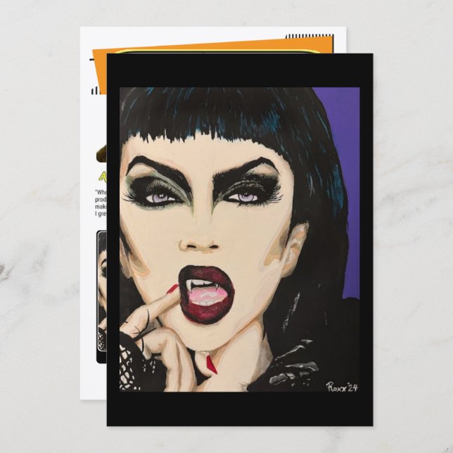 Convite ‘Night on the Doorstep’ Painting Small-Scale Print (Frente/Verso)