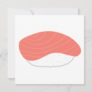 Convite Nigiri de Salmão Fresco Sushi Amante de Comida Jap