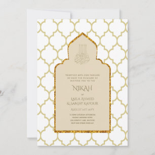 Convite NIKAH - Casamento Dourado da Mesquita Islâmica Or