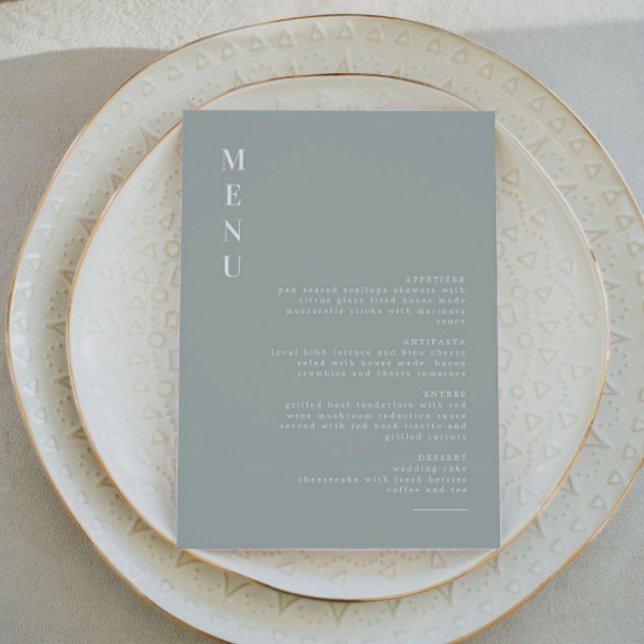 Convite NINA | Menu Boho Moderno e Minimalista do Sage Gre (Criador carregado)