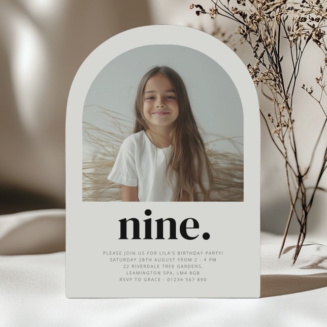 Convite Nine Arch Photo Birthday (Criador carregado)